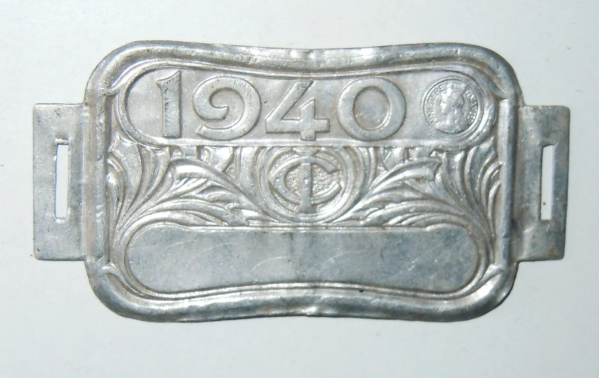 plaque fiscale 1938 velo moto ancien collection aluminium