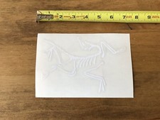 Arcteryx White Logo Sticker/Decal Outdoor Approx 7.5  