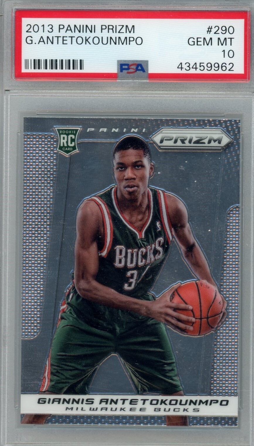 Giannis Antetokounmpo 2013 Panini Prizm #290 Rookie PSA 10 Gem Mint