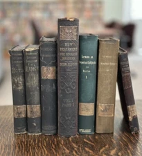 Lot of 7 RARE Originals (1800s) EX-LIB theology~Alford~Schaff~Davies~Herford~B..