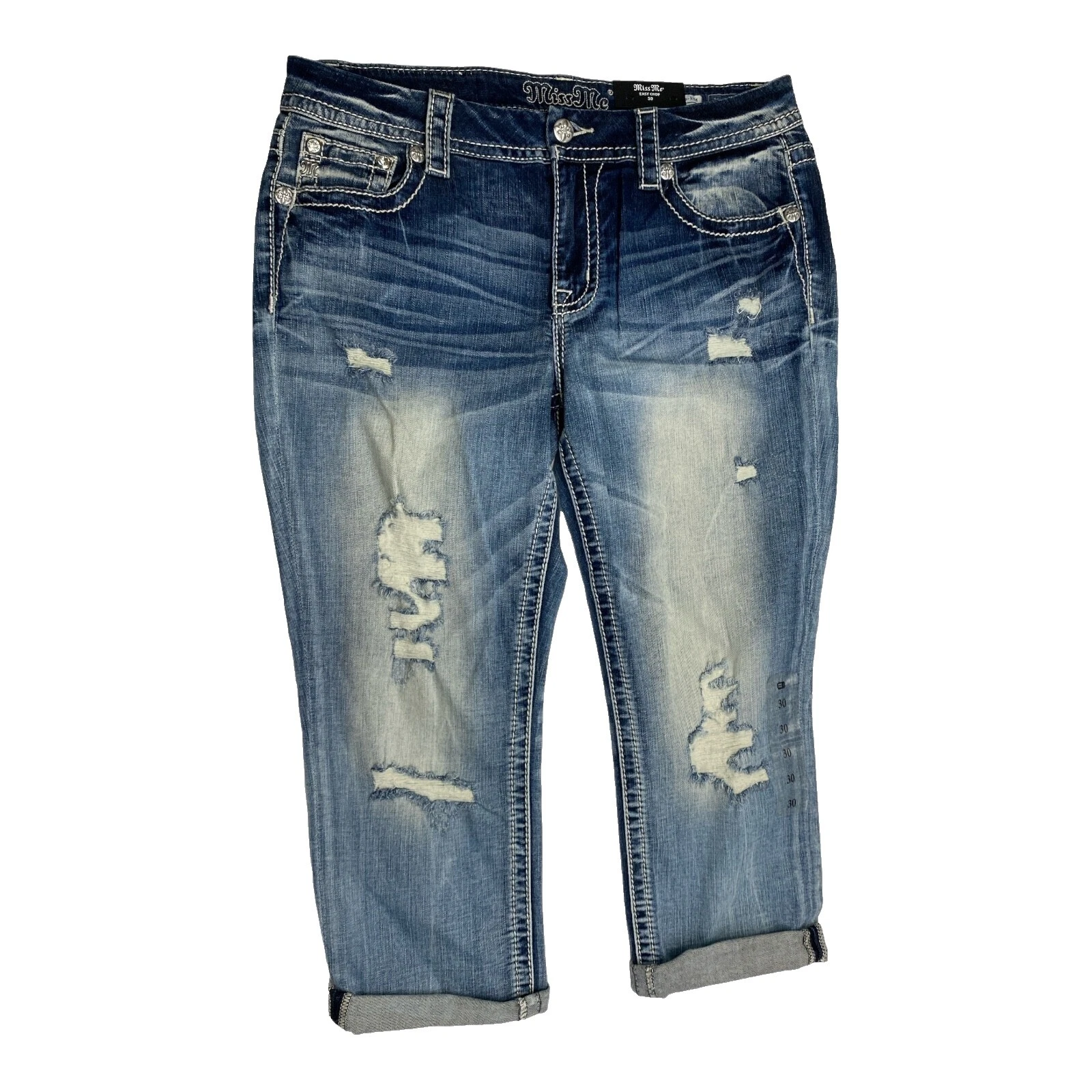 Vaqueros Miss Me recortada