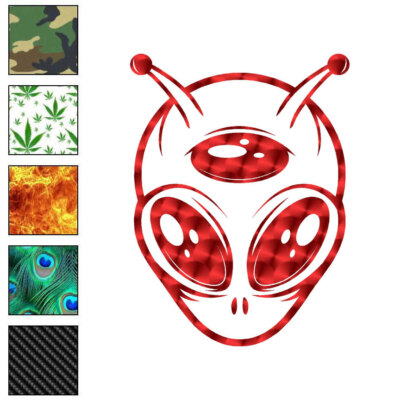 Alien Head Face, Vinyl Decal Sticker, 40 Patterns & 3 Sizes, #6691 | eBay
