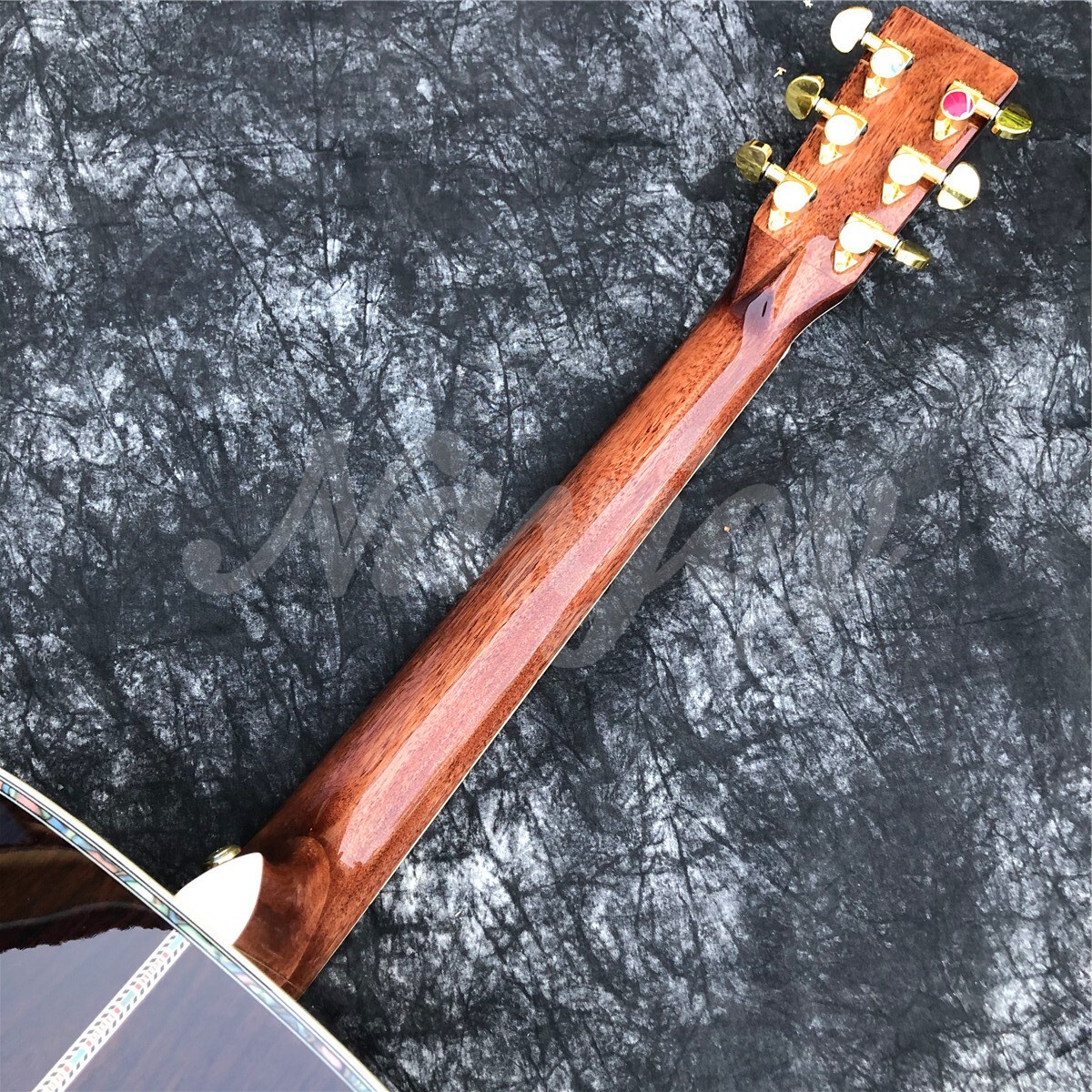 Corpo e tastiera in palissandro per chitarra acustica in abete massello tipo D 41 pollici foto 6