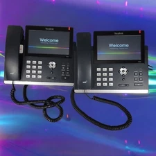 READ Yealink T48S Lot of 2 Ultra-Elegant Gigabit IP Phone HD Touchscreen Display