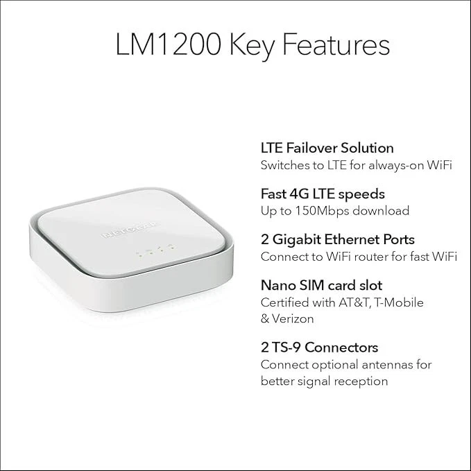 🔥NETGEAR 4G LTE Broadband Modem (LM1200)-Unlocked - AT&T, T-Mobile & Verizon🔥 - Image 3 of 4