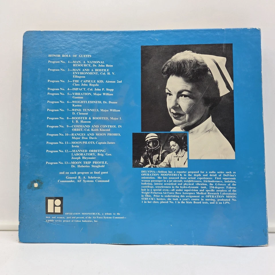 * RARE * Vintage USAF Operation Moonstruck Vinyl Record Set – Complete 33⅓ RPM Foto 2 de 4
