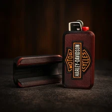 Harley Inspired Lighter Sleeve Cover Fits Bic | Motorcycle Garage Gift 