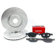 FOR JAGUAR F TYPE R 5.0R FRONT DRILLED PERFORMANCE BRAKE DISCS MINTEX PADS 380mm