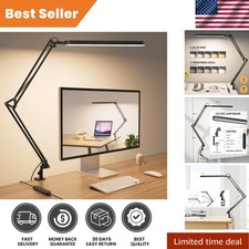 Versatile Home Office LED Desk Lamp with Memory Function and Timer - Black Style