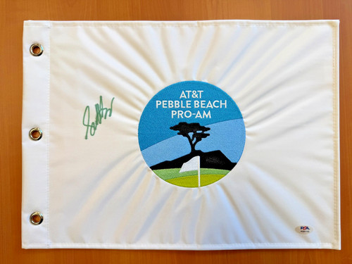 Scottie Scheffler Signed Autographed AT&T Pebble Beach Pro-Am Flag PSA/DNA COA