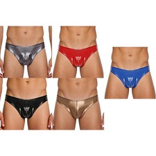  Herren String Lack Leder Tanga Wetlook Unter...