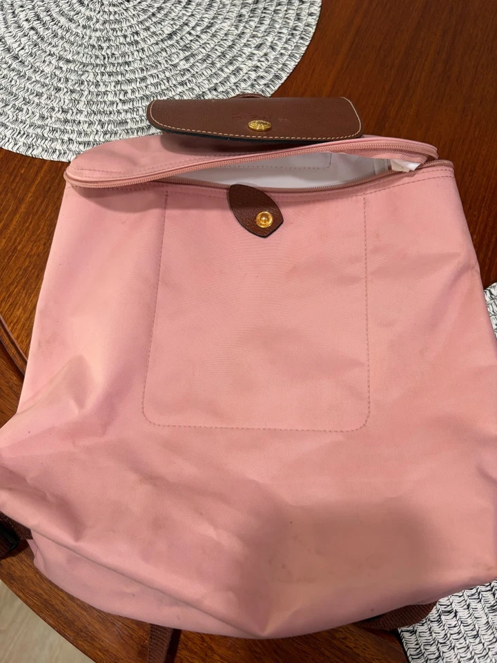 Longchamp Le Pliage Small Mini Backpack A26 Peach Pink Nylon L1699089A26 - Image 3 of 4