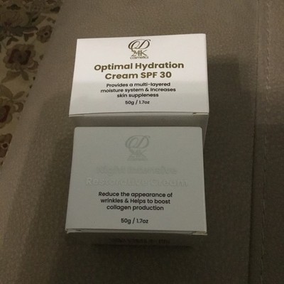 D24K Optimal Hydration Cream And Night Intense Restorative Cream Both 50g New