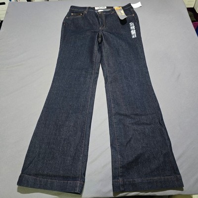 new Faded Glory Flare Jeans Womens 12 Dark Rinse Stretch Denim FGL07421A