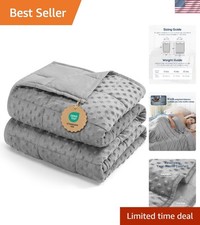 Weighted Blanket Adult Reversible Cooling Warm 15 lbs 60x80 Queen