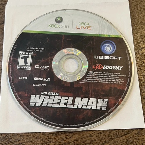 Wheelman (Microsoft Xbox 360, 2009) Disc Only