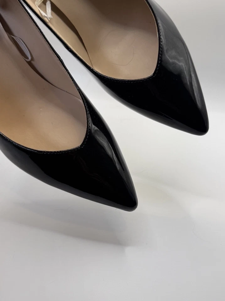 Zapatos de salón Marc Fisher talla 10M Zala charol negro punta tacón bloque Foto 4 de 4