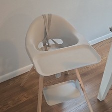 Stokke High Chair Gray with Removable Tray, Safety Harness, and Footrest