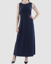 Vince Camuto Women's Blue Round-Neck Sleeveless Back-Keyhole Dress Plus Sz 2X