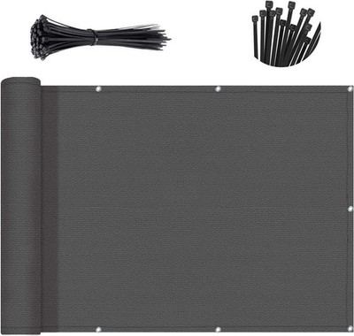 SUNNY GUARD 3'x10' Dark Grey Balcony Privacy Screen Fence, Apartments Railing...