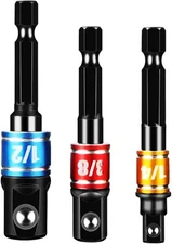 Impact Grade Socket Adapter Set 3PCS Drill Bit One Size 