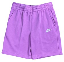 Nike Shorts Youth Pink Sportswear Club Fleece French Terry Bubblegum Soft Comfy