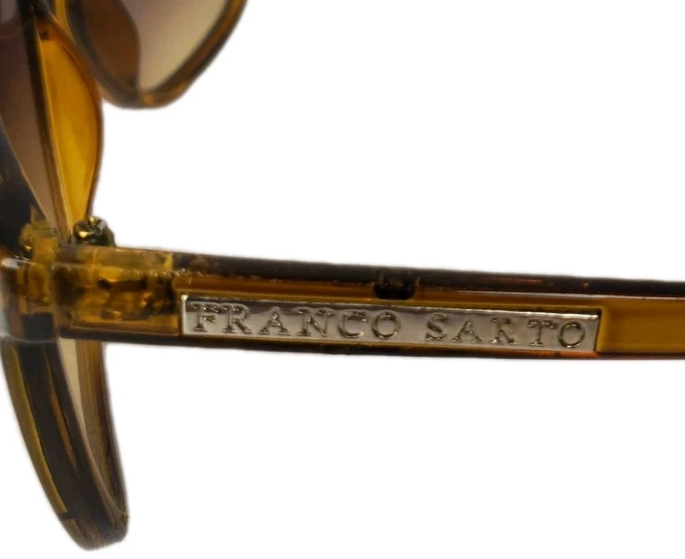 FRANCO SARTO 设计师太阳镜威士忌橙色黄色猫眼琥珀色   — 第 3/4 张图片