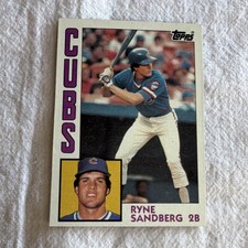 Topps Ryne Sandberg Chicago Cubs MLB Baseball Card #596 1984 Vintage