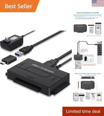 External USB 3.0 Hard Drive Adapter Kit - Fast Transfer and Wide Compatibility