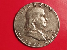 Etats Unis 1/2 dollar 1954 S  Argent