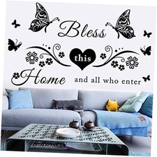 Vinyl Wall Stickers Quotes Art Decal Sticker Bless This Home and All Who Enter