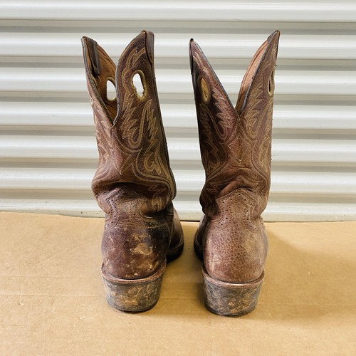 Ariat Heritage Roughstock 34824 Brown Leather Western Boots Shoes Men 11.5D - Afbeelding 9 van 17