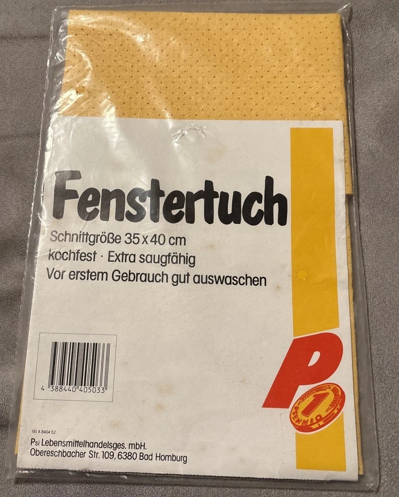 Fenstertuch aus den frühen 90 Jahren mit alter Postleitzahl, Neu zum Sammeln