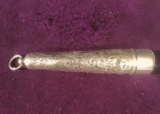 Sterling Needle Case.. Passant Lion Mark. 3” Including Bail