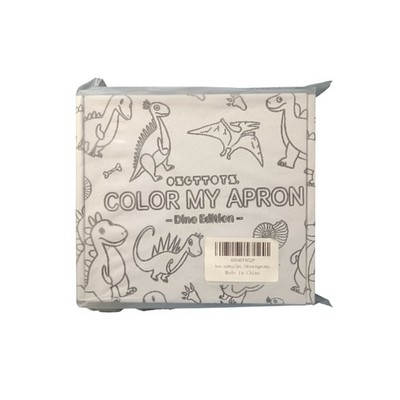 OSOTTOYS Color My Apron Dino Edition Kids DIY Coloring Kit with 12 Markers NEW