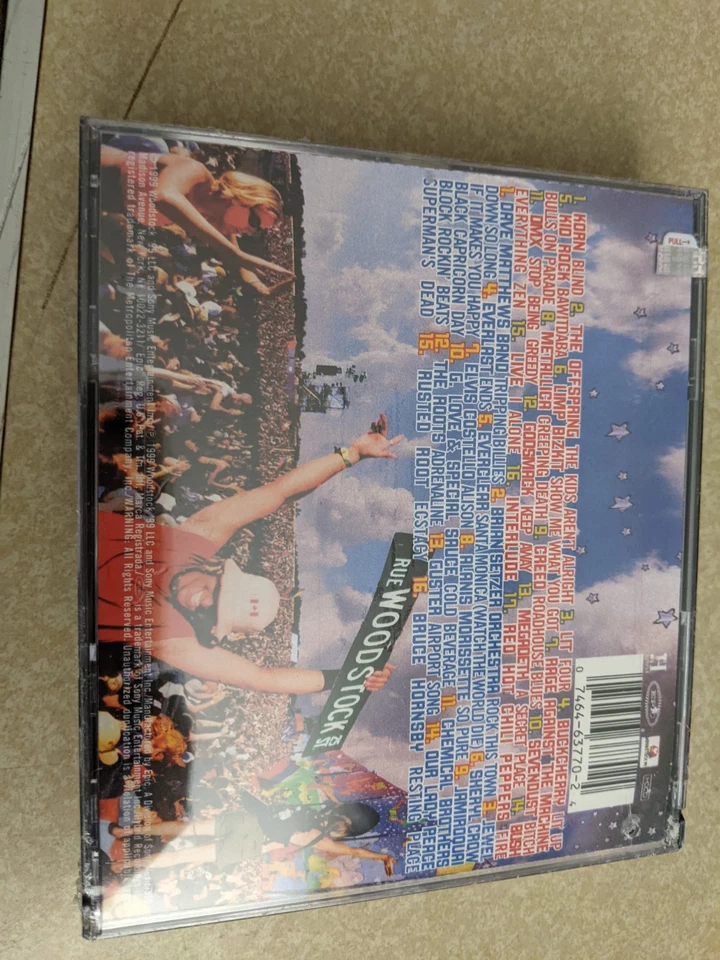 WOODSTOCK 99, 1999 original Sony 2CD! 100% SEALED! Jewel, Brian Setzer Orchestra - Image 2 of 3