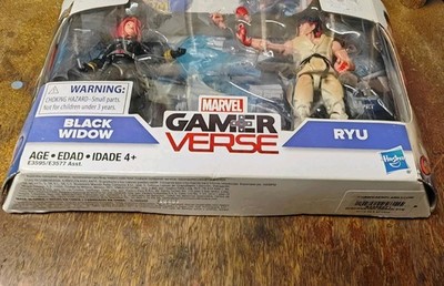 Marvel Contest of Champions Gamer Verse Black Widow und Ryu Figuren