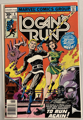 Logan s Run #6 VF/NM.   Backup story 1st Solo Thanos. Battles Drax