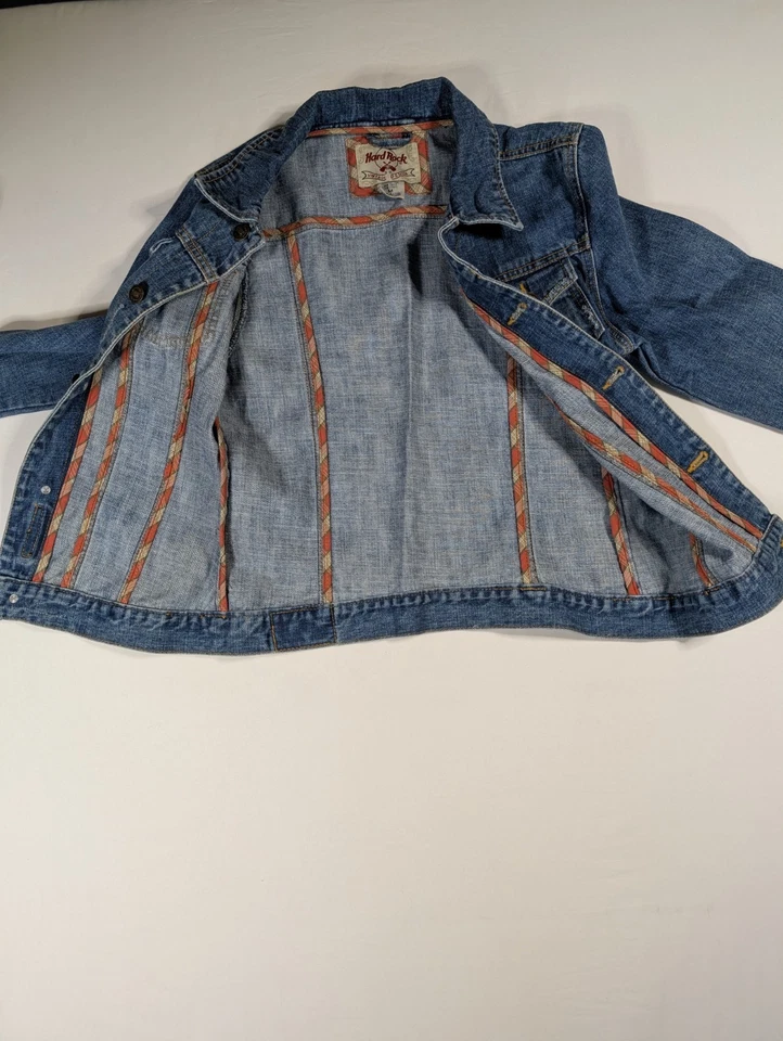 Chaqueta de mezclilla azul envejecido Hard Rock Café M estilo vintage Foto 2 de 4