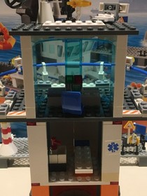 2008 Lego City 7739 Coast Guard Patrol Boat & Tower Complete Box + Instructions