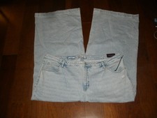 New Women's Wide Leg Light blue Jeans Ava  Viv 26R high-rise relaxed fit O82 