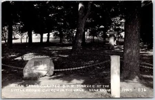 Nashua Iowa, Alden Sears Chapter DAR Marker, Little Brown Church, RPPC Postcard