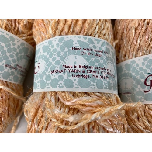 Bernat Gossamer Yarn Peach White Belgium 50 g 1.75 oz Belgium AT430 Lot of 11 - Picture 4 of 9
