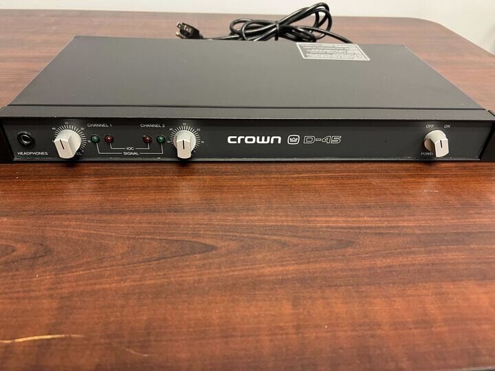 Crown D-45 2 Channel Stereo Audio Power Amplifier | eBay