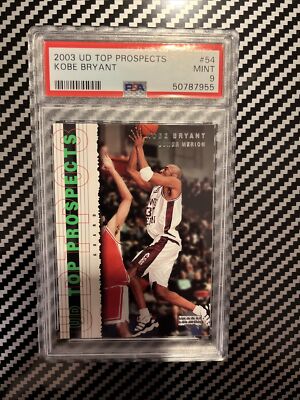 2003 UD Top Prospects Upper Deck Kobe Bryant #54 Basketball LA Lakers PSA 9 Mint | eBay