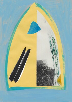 ''Kirchenfenster'' (Original Mixed Media Kunstwerk auf Papier)