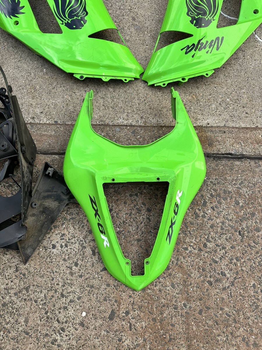 2007-2008 Kawasaki Ninja ZX6R ZX6 Complete Fairing Panel Black OEM