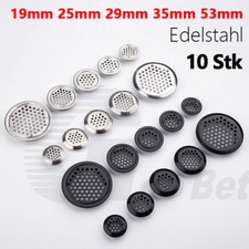 10 Stk Schlitzgitter Edelstahl Luftgitter Abluftgitter Lüftungsgitter Rund Möbel