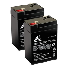 2 Pack: 6V 5Ah (replaces 4.5ah 4ah) sealed lead acid sla battery replaces ps-640
