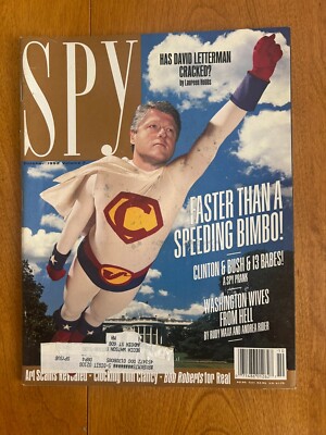 Spy Magazine October 1992 Vol 7 Bill Clinton & George Bush & David Letterman